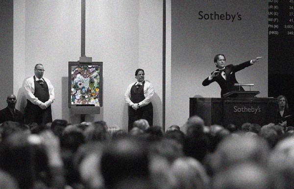 contemporary art auction record;